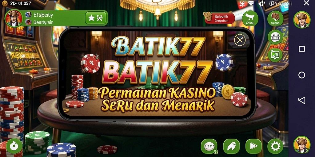 Tampilan gameplay menarik dari BATIK77 yang menghadirkan pengalaman Kasino menyenangkan.