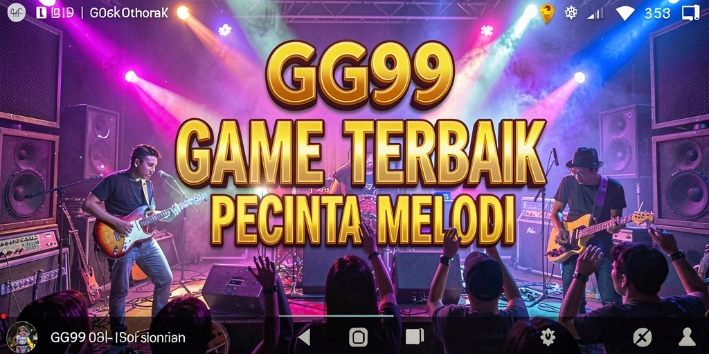 Tampilan gameplay GG99 dengan berbagai pilihan lagu musik.