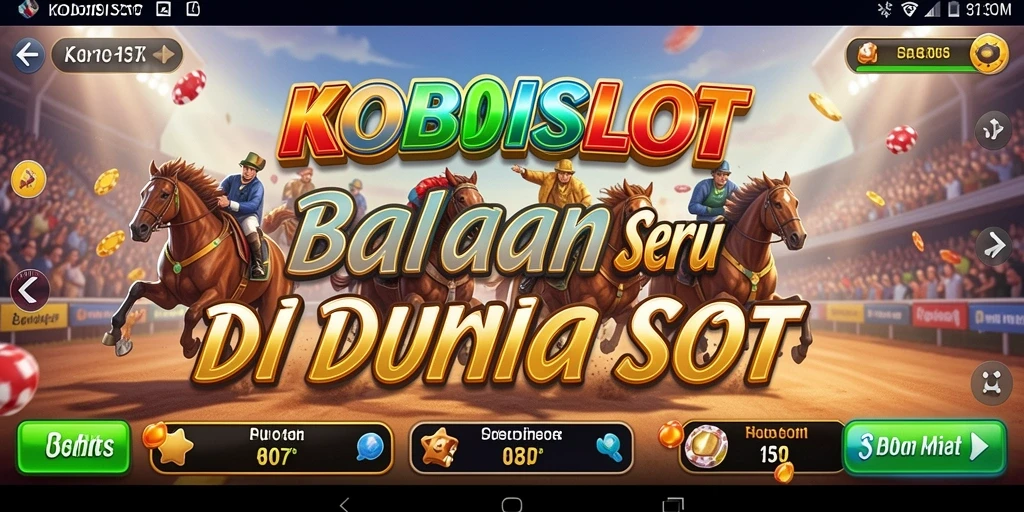 Screenshot KOBOISLOT menunjukkan balapan cepat yang seru dan mendebarkan.