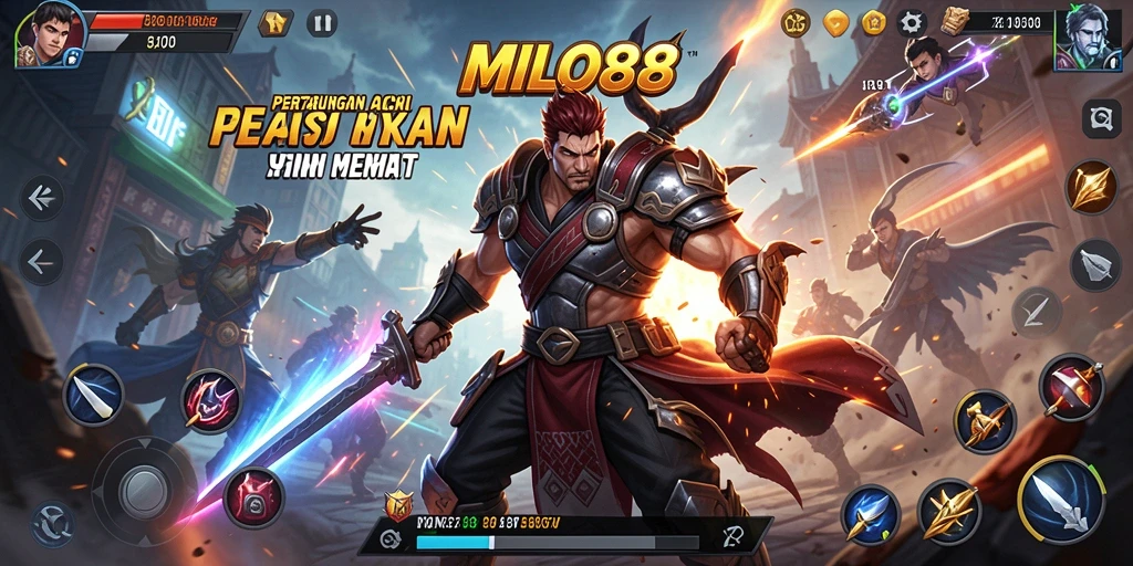 Tangkapan layar gameplay <strong>MILO88</strong> yang menunjukkan aksi mendebarkan di arena pertempuran.