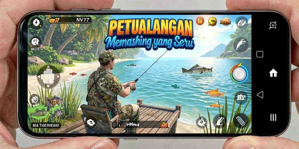 Tangkapan besar di NV77 saat memancing di danau.