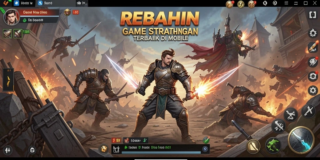Screenshot gameplay REBAHIN menampilkan aksi pertempuran yang seru.