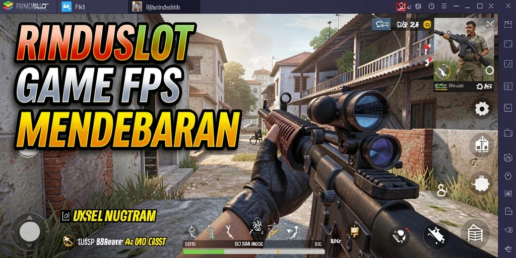 Screenshot RINDUSLOT menampilkan aksi menegangkan dalam pertempuran FPS.