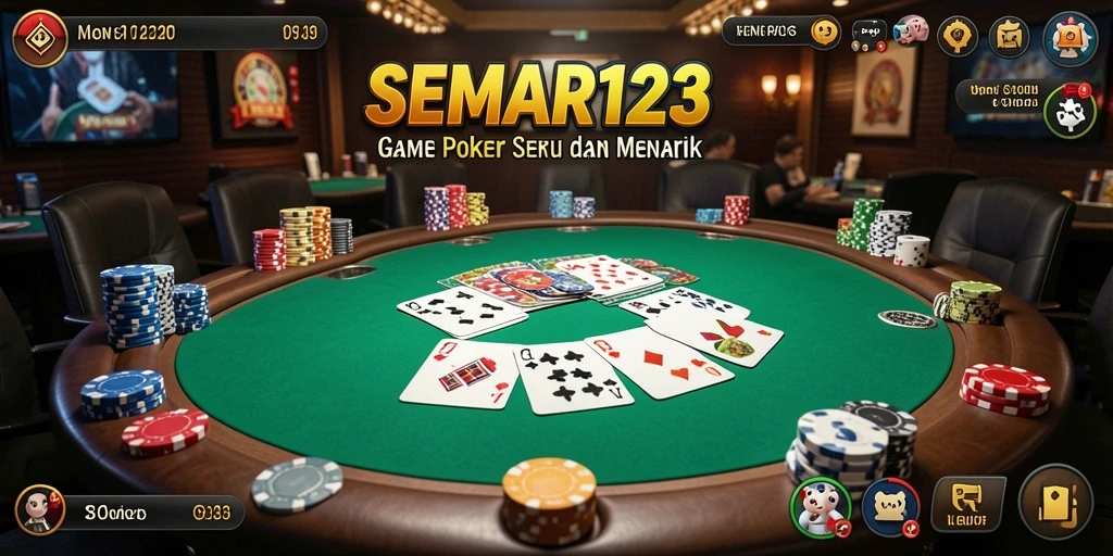 Screenshot SEMAR123 menunjukkan pemain asyik bermain poker dalam suasana kompetitif.